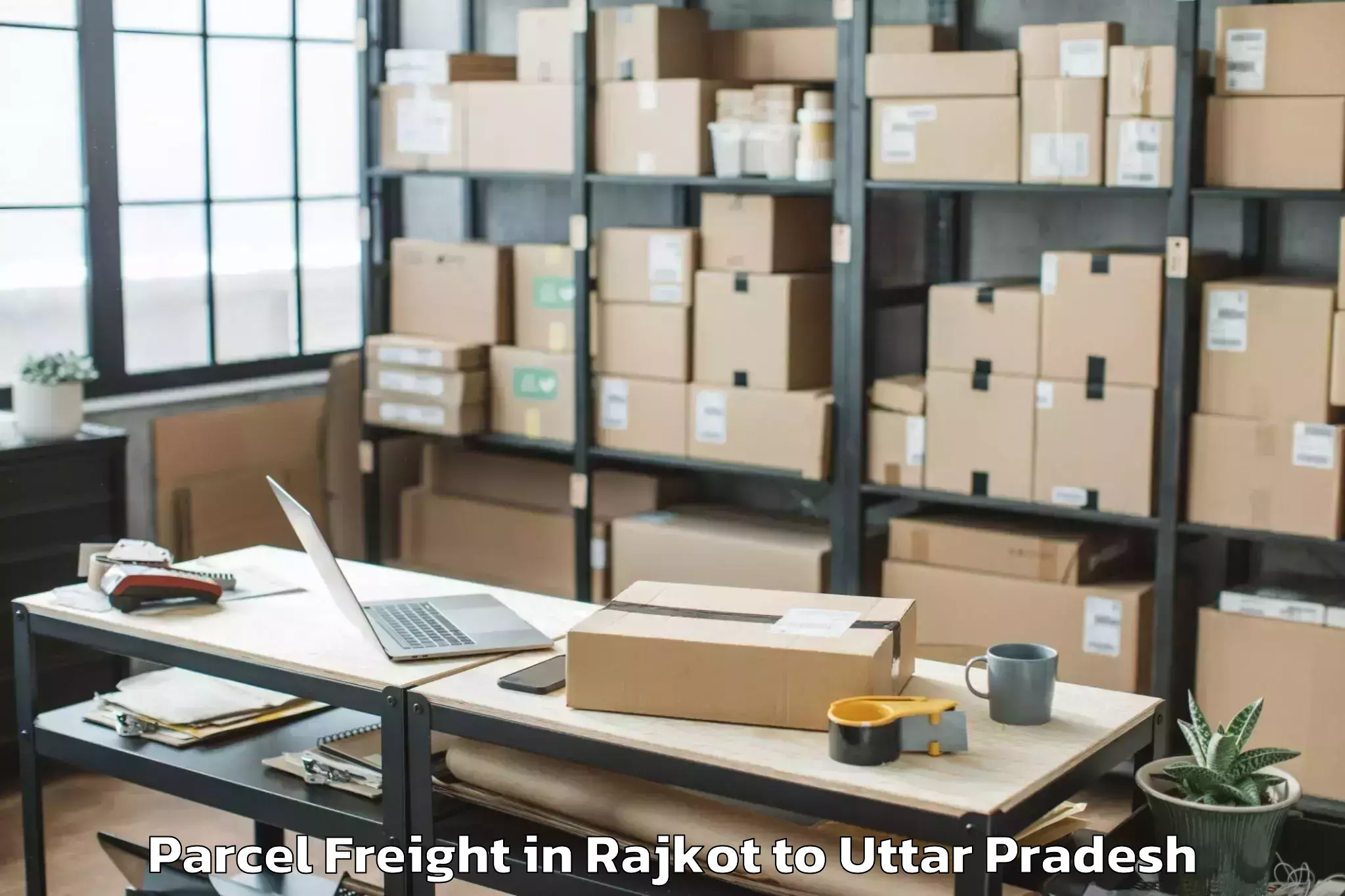 Affordable Rajkot to Pilibhit Parcel Freight